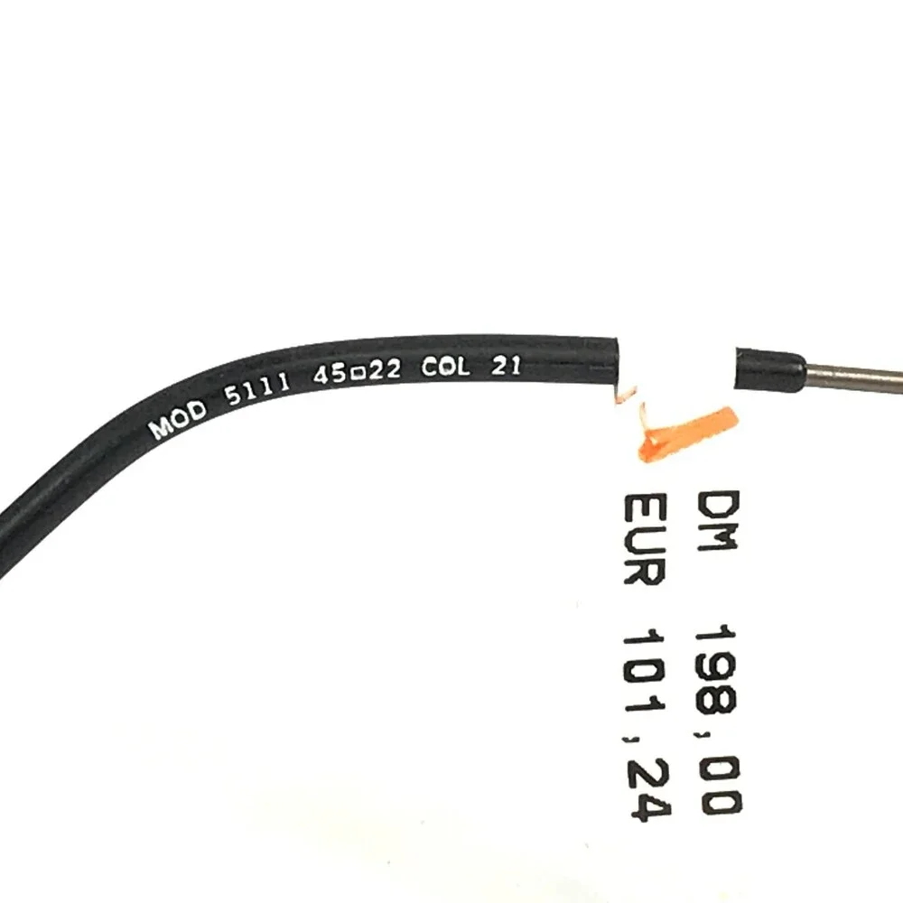 Select Eyeglasses Frames MOD 5111 COL 21 Black Matte Silver Wire Rim 45-22-135